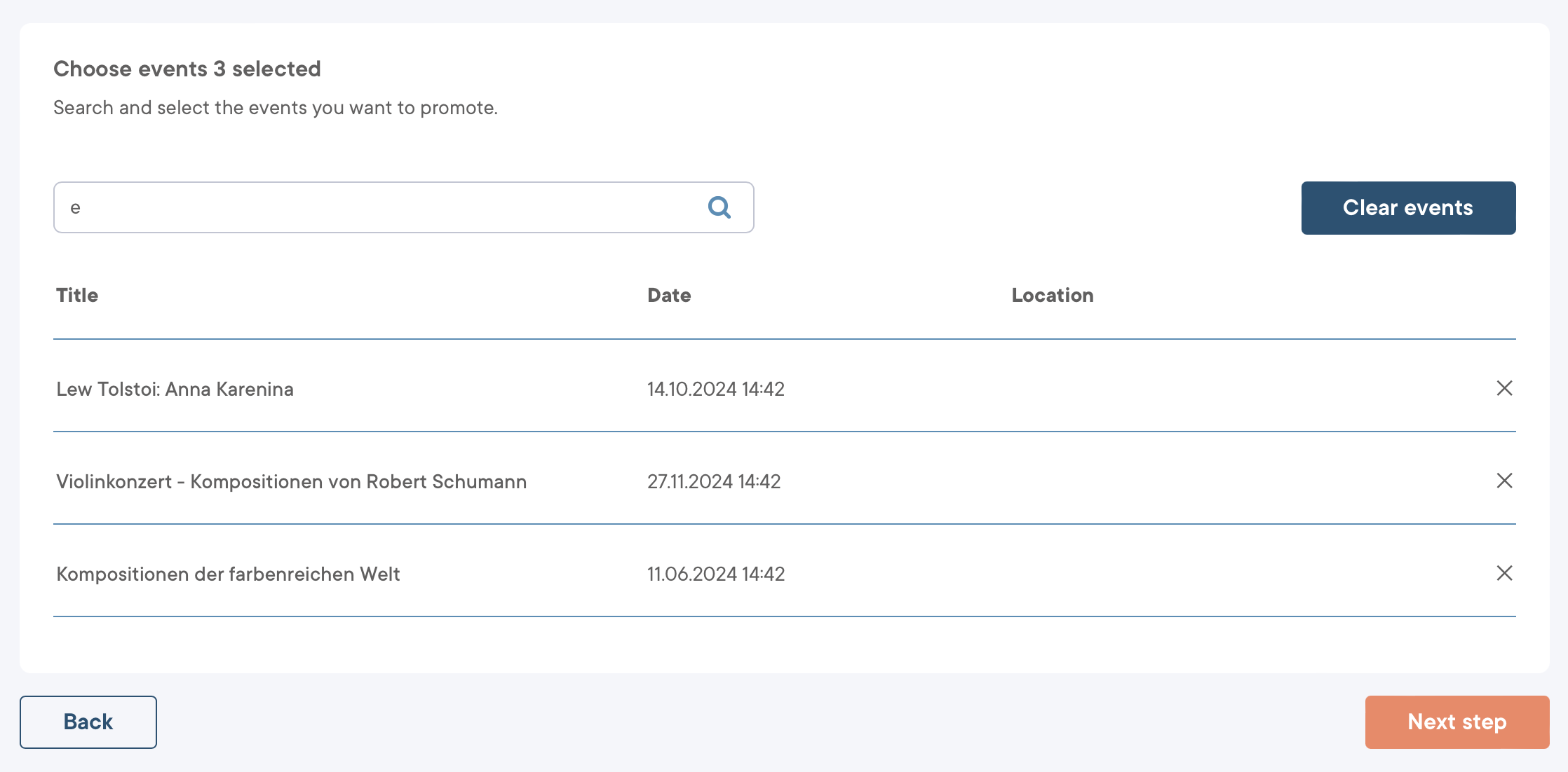 Choose what to promote
